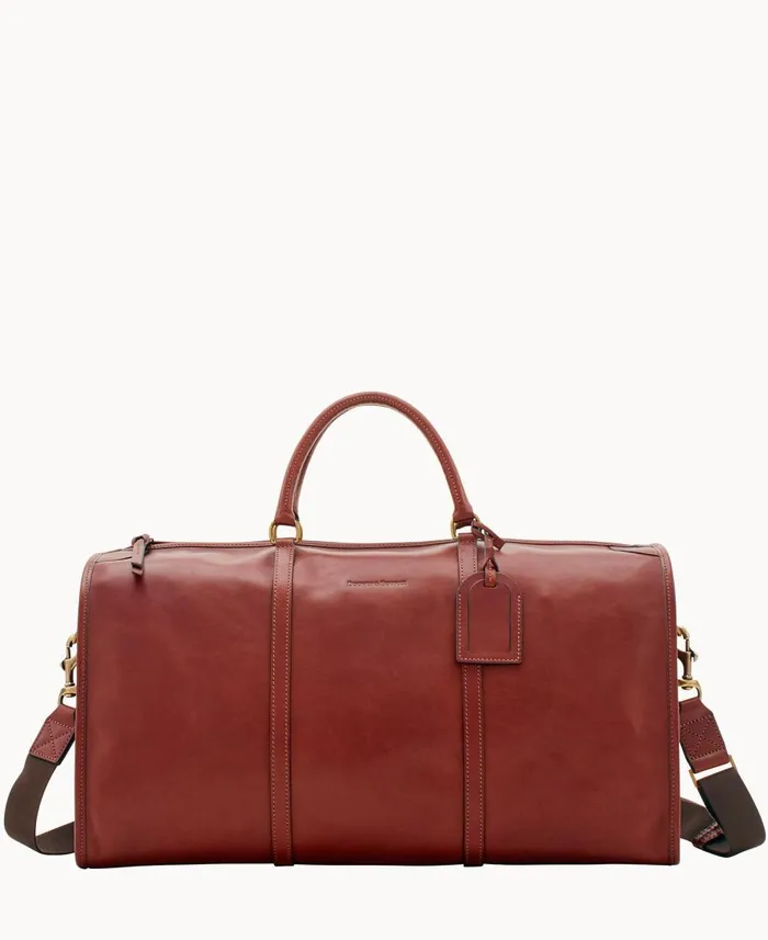 Dooney and Bourke Travel Florentine Gym Bag Chestnut 8211 WomenMen