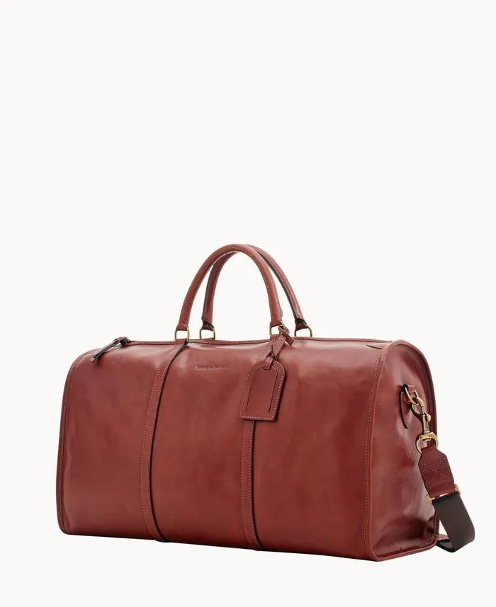 Dooney and Bourke Travel Florentine Gym Bag Chestnut 8211 WomenMen