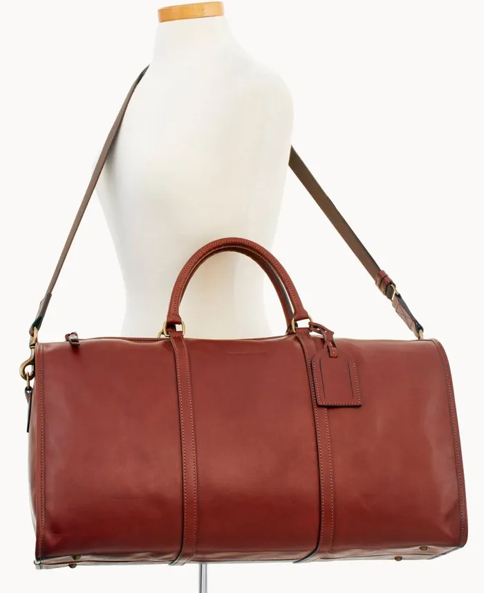 Dooney and Bourke Travel Florentine Gym Bag Chestnut 8211 WomenMen