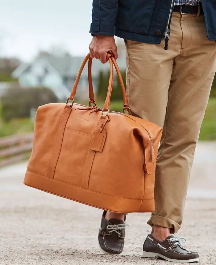 Dooney and Bourke Travel Florentine Medium Duffle Chestnut 8211 WomenMen