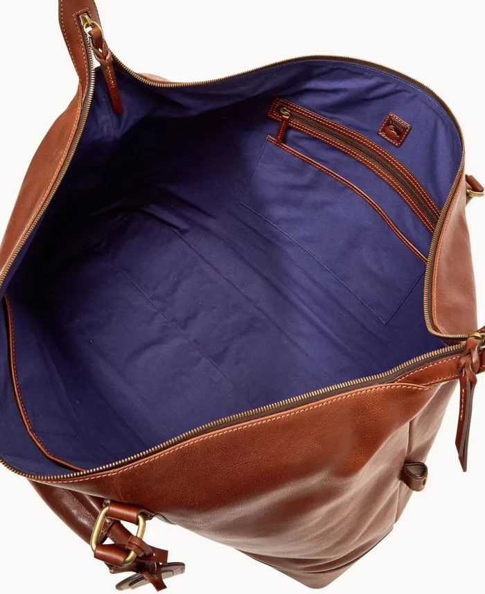 Dooney and Bourke Travel Florentine Medium Duffle Chestnut 8211 WomenMen