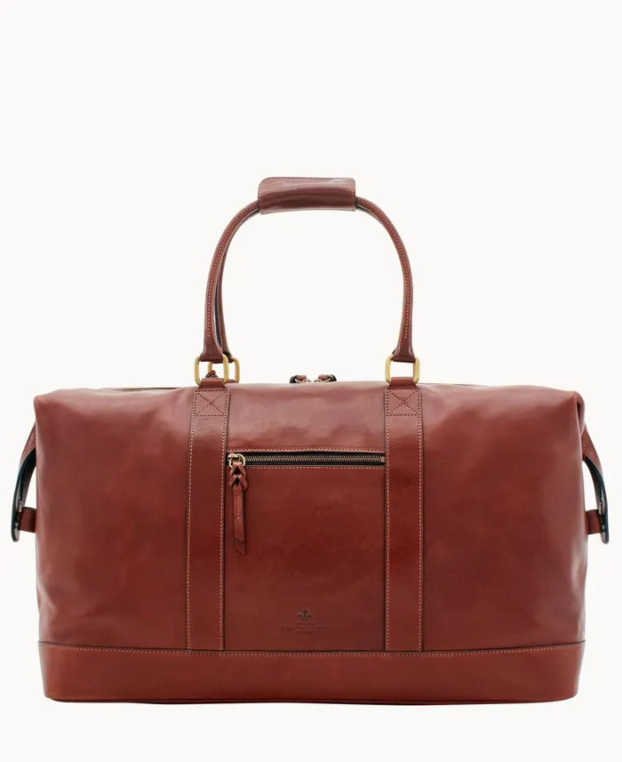 Dooney and Bourke Travel Florentine Medium Duffle Chestnut 8211 WomenMen