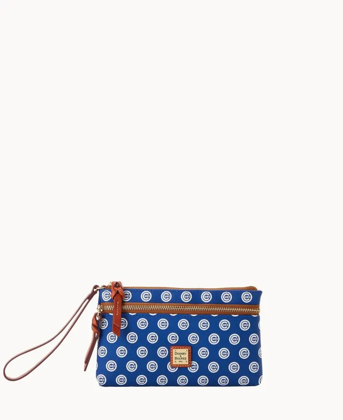 Dooney and Bourke Wallets MLB Cubs Double Zip Wristlet Chicago Cubs 8211 WomenMen Dooney and Bourke Wallets MLB Cubs Double Zip Wristlet Chicago Cubs 8211 WomenMen