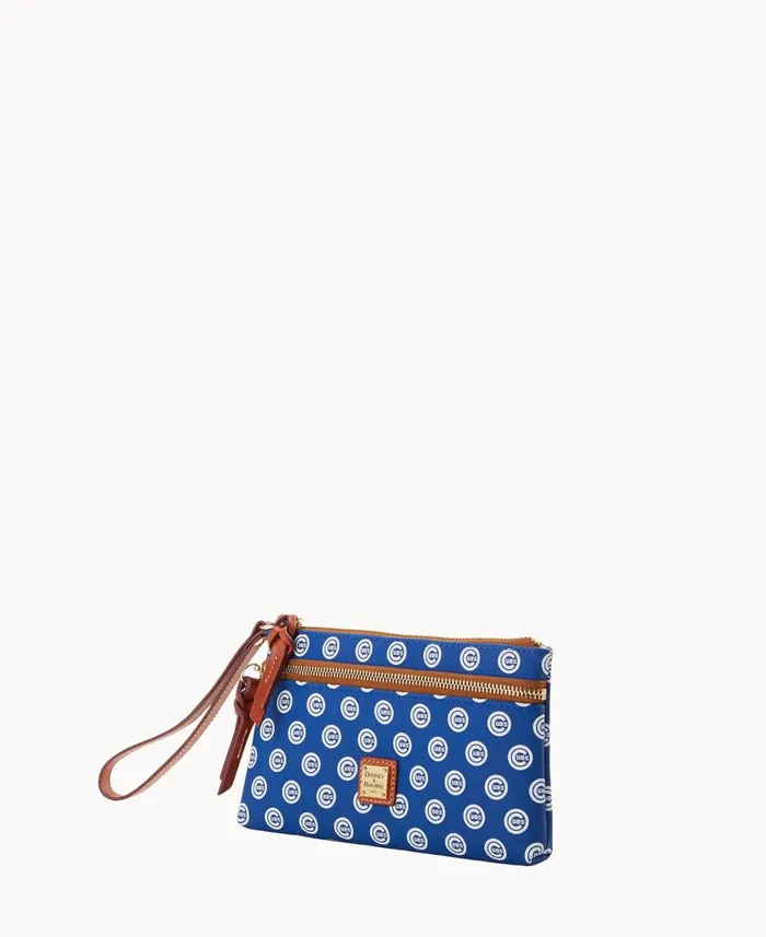 Dooney and Bourke Wallets MLB Cubs Double Zip Wristlet Chicago Cubs 8211 WomenMen