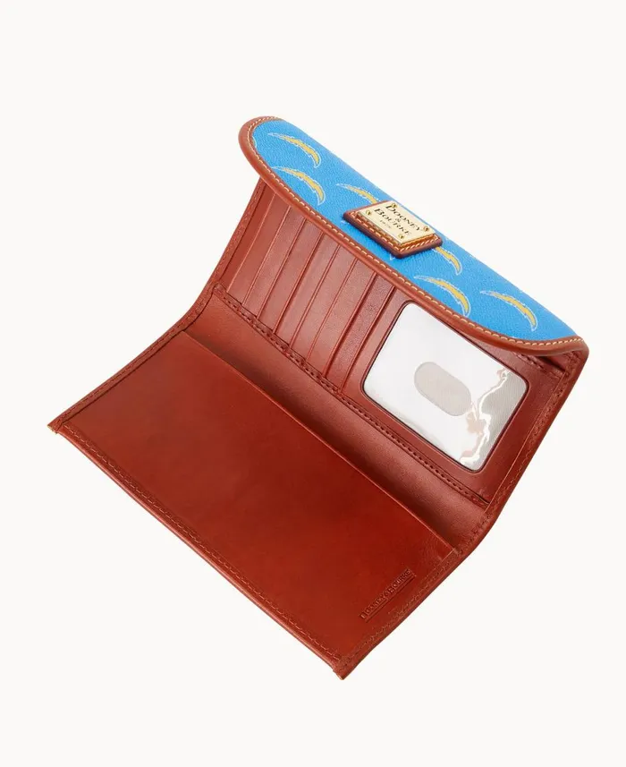 Dooney and Bourke Wallets NFL Chargers Continental Clutch Chargers 8211 WomenMen Dooney and Bourke Wallets NFL Chargers Continental Clutch Chargers 8211 WomenMen