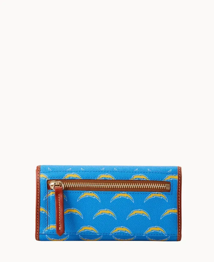 Dooney and Bourke Wallets NFL Chargers Continental Clutch Chargers 8211 WomenMen Dooney and Bourke Wallets NFL Chargers Continental Clutch Chargers 8211 WomenMen