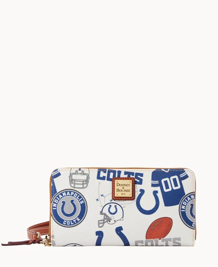 Dooney and Bourke Wallets NFL Colts Large Zip Around Wristlet Colts 8211 WomenMen Dooney and Bourke Wallets NFL Colts Large Zip Around Wristlet Colts 8211 WomenMen