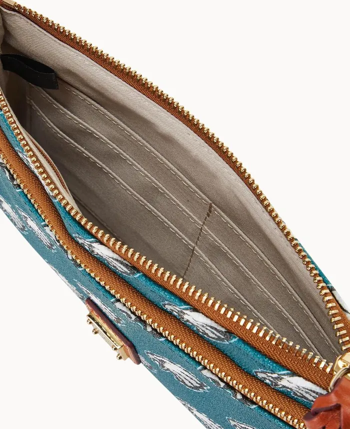 Dooney and Bourke Wallets NFL Eagles Double Zip Wristlet Philadelphia Eagles 8211 WomenMen Dooney and Bourke Wallets NFL Eagles Double Zip Wristlet Philadelphia Eagles 8211 WomenMen