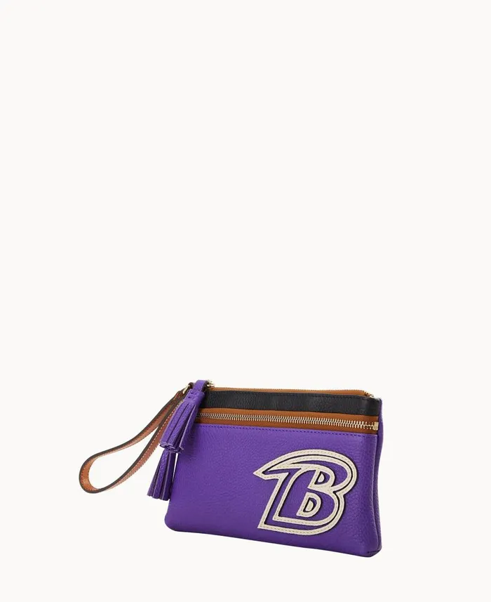 Dooney and Bourke Wallets NFL Ravens Double Zip Wristlet Ravens 8211 WomenMen Dooney and Bourke Wallets NFL Ravens Double Zip Wristlet Ravens 8211 WomenMen