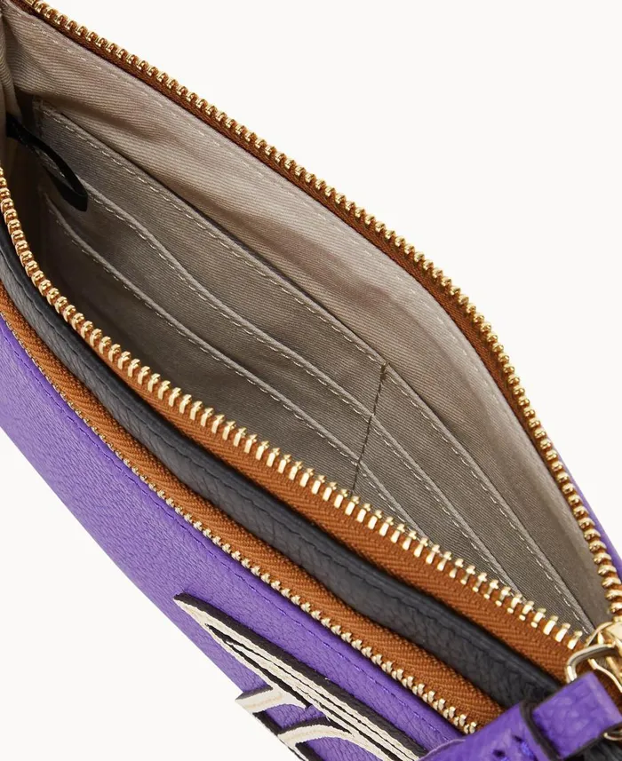 Dooney and Bourke Wallets NFL Ravens Double Zip Wristlet Ravens 8211 WomenMen Dooney and Bourke Wallets NFL Ravens Double Zip Wristlet Ravens 8211 WomenMen