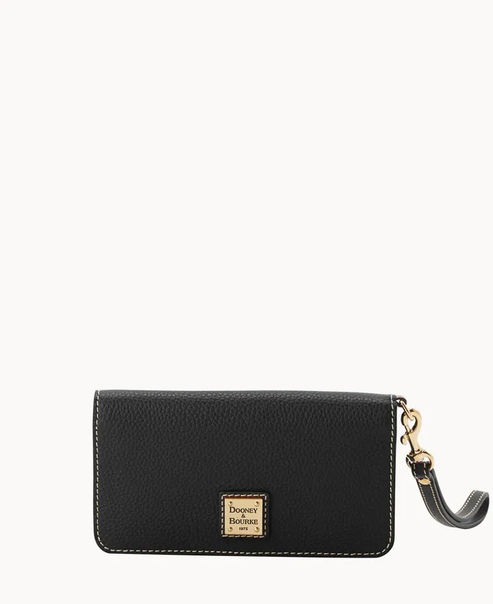 Dooney and Bourke Wallets Pebble Grain Fey Phone Wristlet Black Black 8211 WomenMen Dooney and Bourke Wallets Pebble Grain Fey Phone Wristlet Black Black 8211 WomenMen