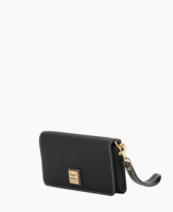 Dooney and Bourke Wallets Pebble Grain Fey Phone Wristlet Black Black 8211 WomenMen Dooney and Bourke Wallets Pebble Grain Fey Phone Wristlet Black Black 8211 WomenMen