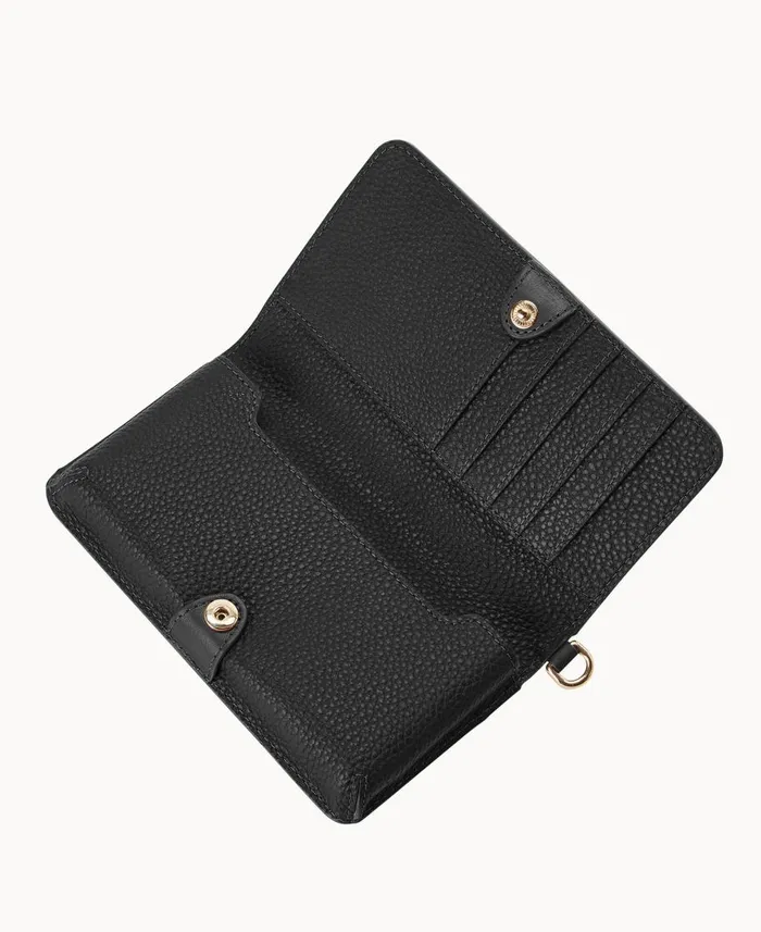 Dooney and Bourke Wallets Pebble Grain Fey Phone Wristlet Black Black 8211 WomenMen Dooney and Bourke Wallets Pebble Grain Fey Phone Wristlet Black Black 8211 WomenMen