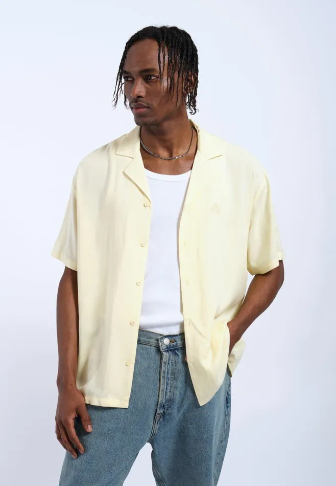 Dr Denim Shirts Women Madi Shirt 8211 Light Yellow Embroidery Light Yellow Embroidery