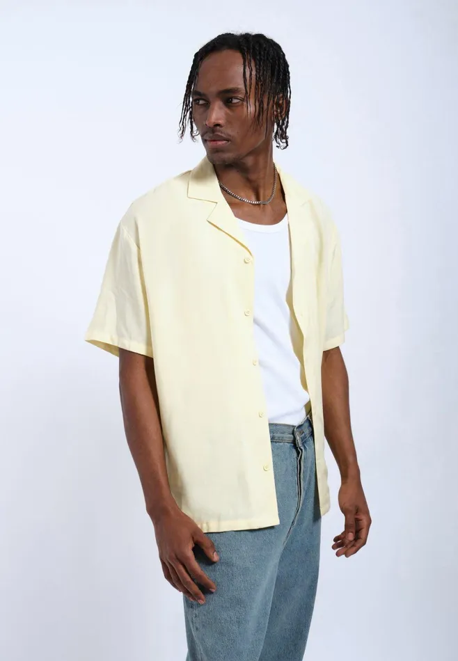 Dr Denim Shirts Women Madi Shirt 8211 Light Yellow Embroidery Light Yellow Embroidery
