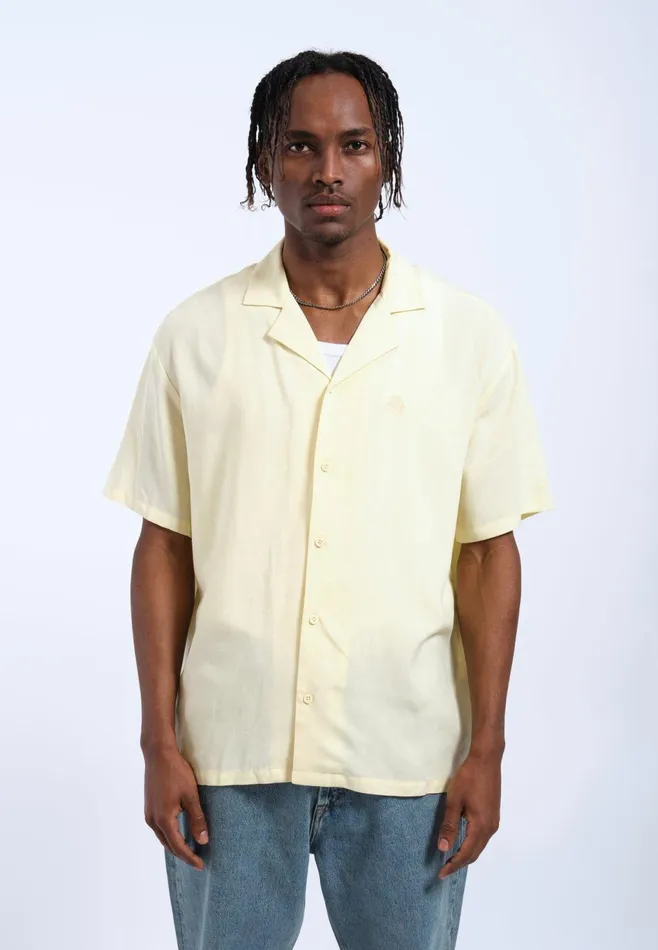 Dr Denim Shirts Women Madi Shirt 8211 Light Yellow Embroidery Light Yellow Embroidery