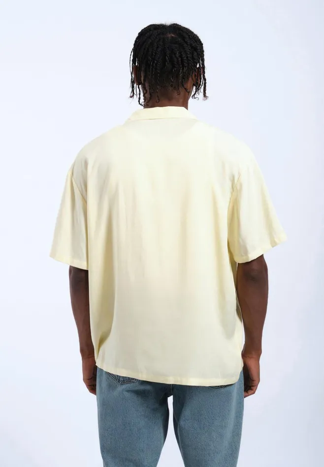 Dr Denim Shirts Women Madi Shirt 8211 Light Yellow Embroidery Light Yellow Embroidery