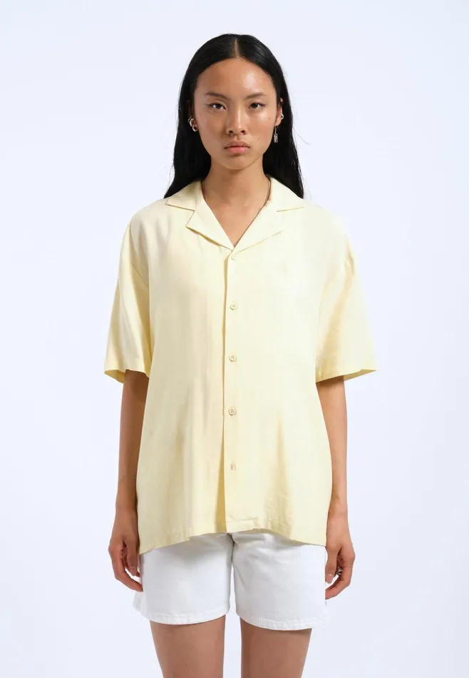 Dr Denim Shirts Women Madi Shirt 8211 Light Yellow Embroidery Light Yellow Embroidery