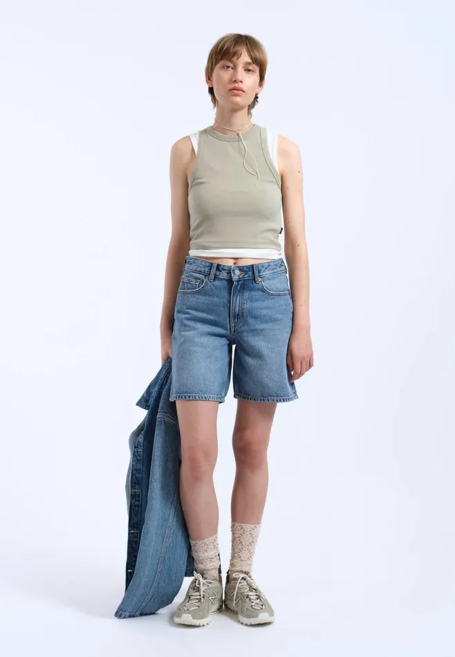 Dr Denim Shorts Women Arch Shorts 8211 Bay Sky Used Bay Sky Used
