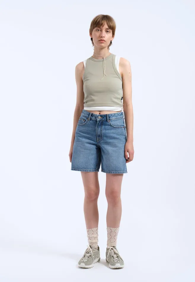 Dr Denim Shorts Women Arch Shorts 8211 Bay Sky Used Bay Sky Used