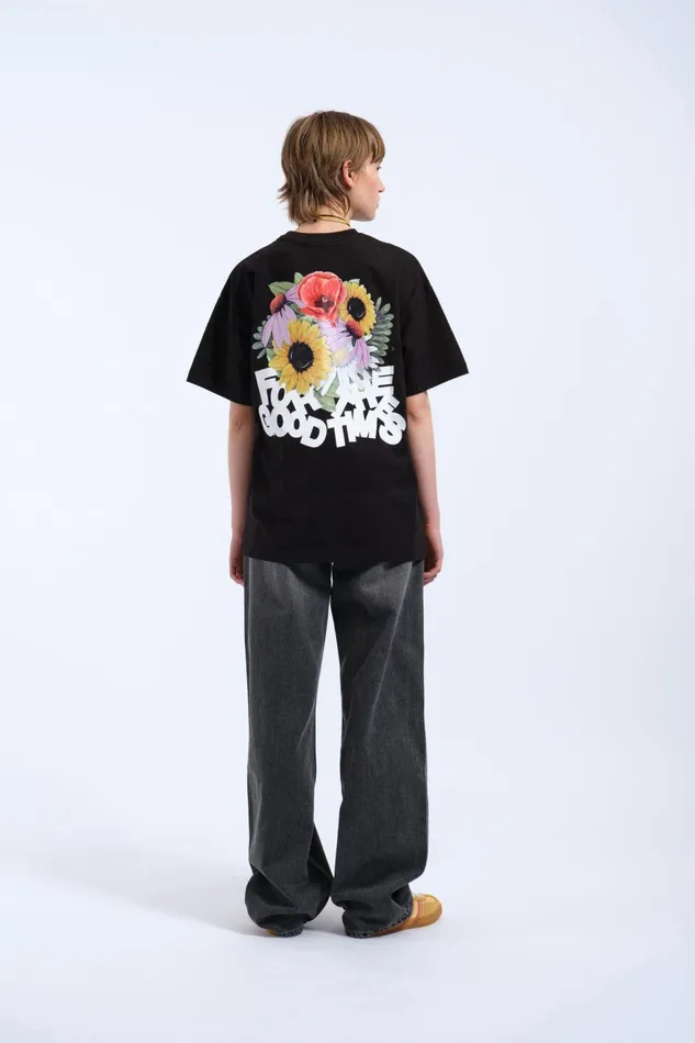 Dr Denim Tees and Longsleeves Men Trooper Tee 8211 Black Flower Times Black Flower Times Dr Denim Tees and Longsleeves Men Trooper Tee 8211 Black Flower Times Black Flower Times