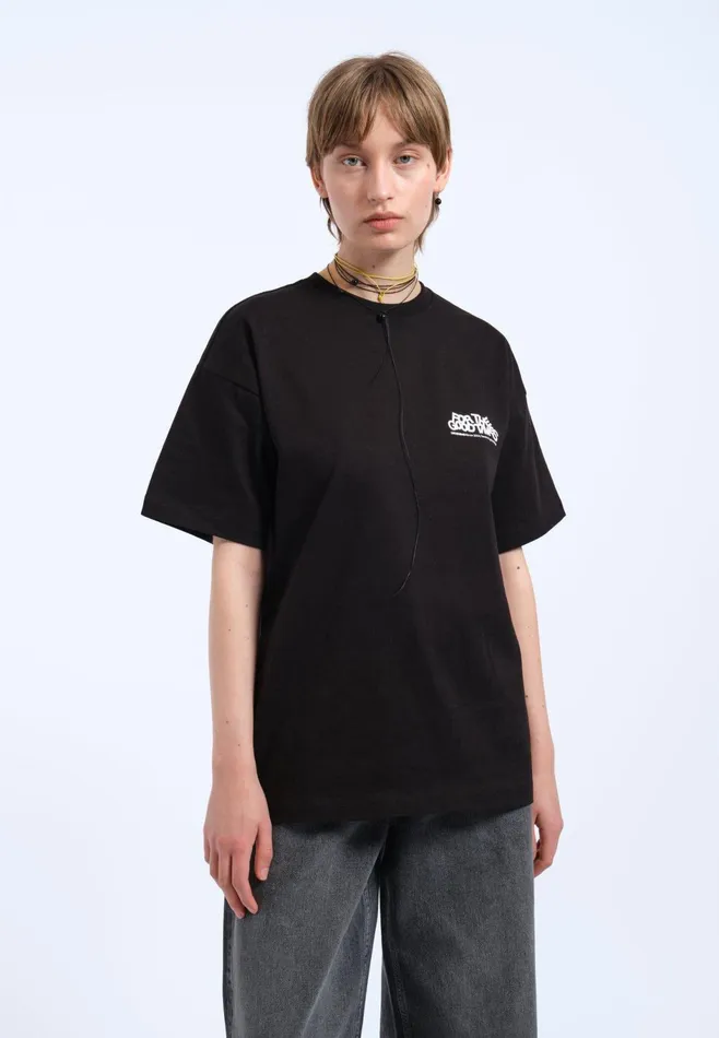 Dr Denim Tees and Longsleeves Men Trooper Tee 8211 Black Flower Times Black Flower Times
