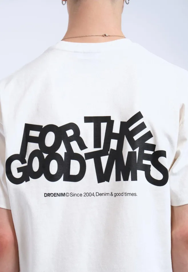 Dr Denim Tees and Longsleeves Men Trooper Tee 8211 Off White The Good TImes Off White The Good Times