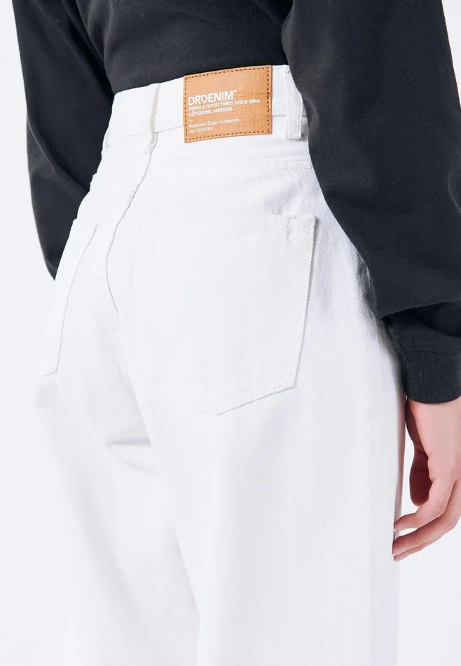 Dr Denim Wide Women Donna 8211 White White