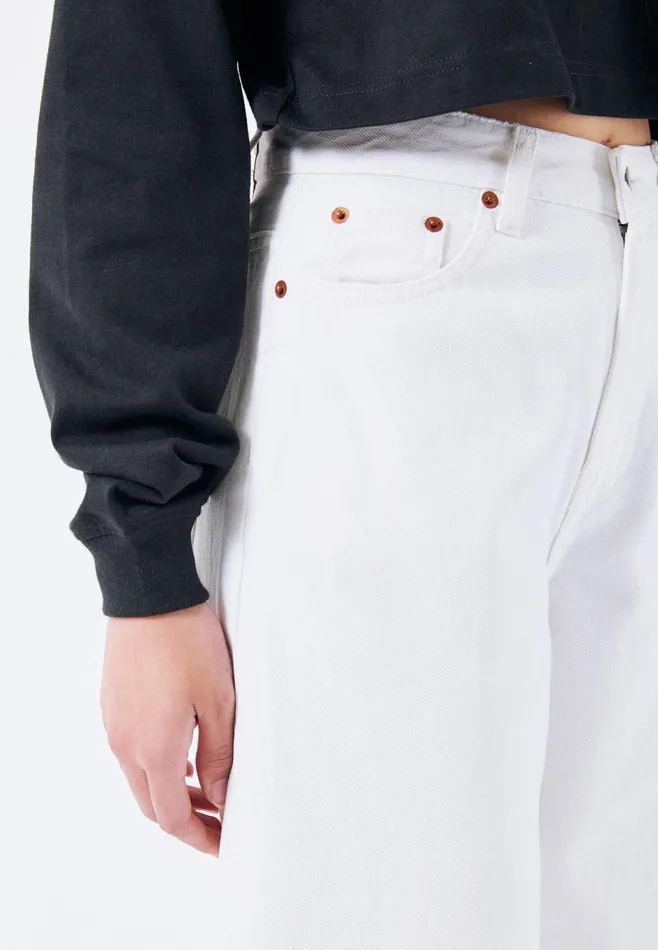 Dr Denim Wide Women Donna 8211 White White