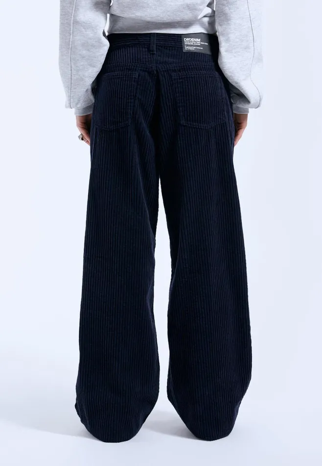 Dr Denim Wide Women Hill 8211 Navy Cord Navy Cord