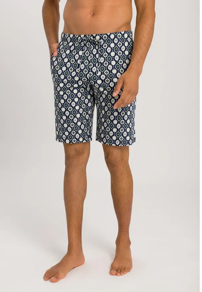 Drawstring Cotton Shorts Stitched Minimal Men HANRO Pajama Bottoms