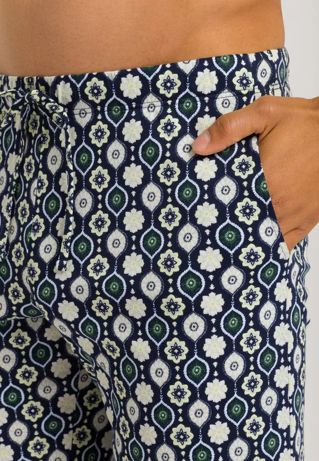 Drawstring Cotton Shorts Stitched Minimal Men HANRO Pajama Bottoms