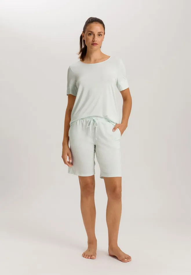 Drawstring Lounge Shorts Vapor Melange Women HANRO Pajama Bottoms