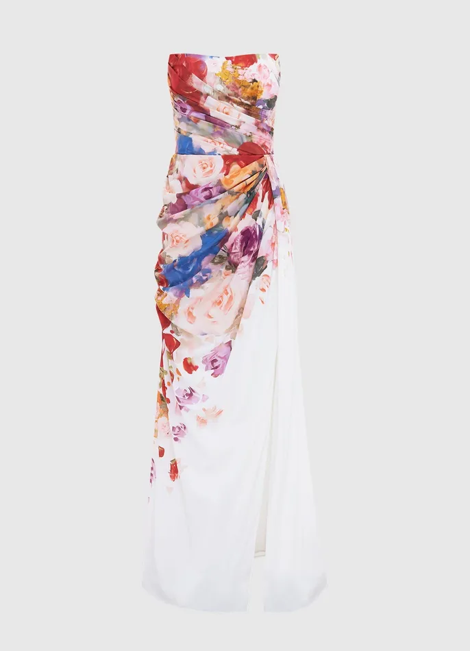 Dresses and Jumpsuits Anastasia Bustier Gown 8211 Fleur Print LEO LIN Women