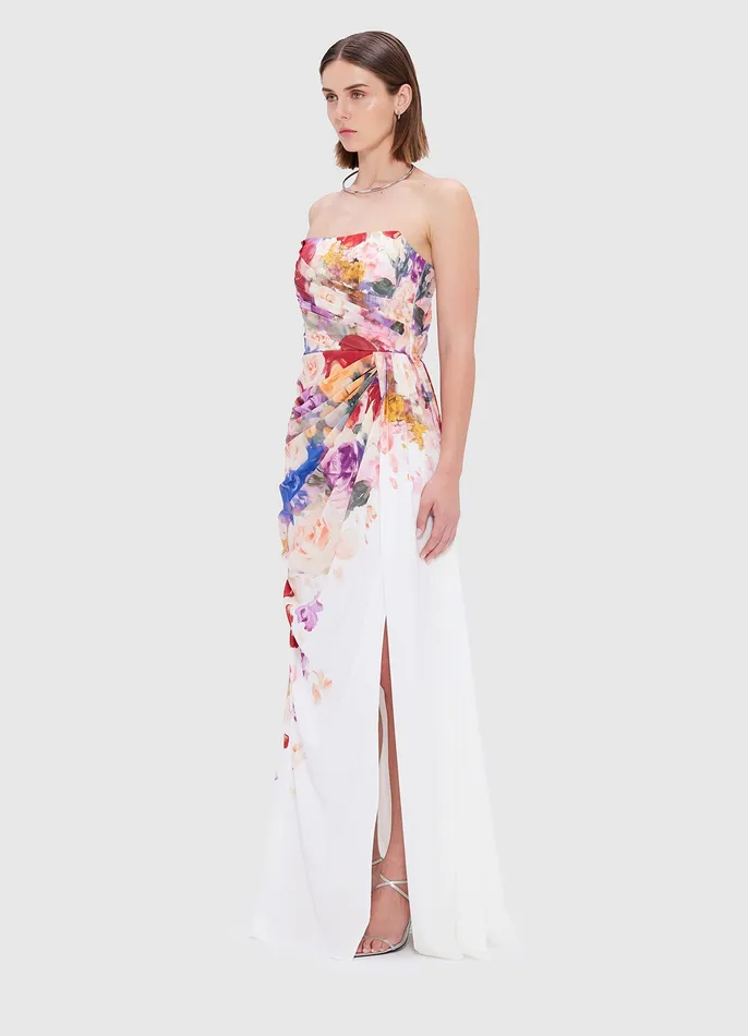 Dresses and Jumpsuits Anastasia Bustier Gown 8211 Fleur Print LEO LIN Women