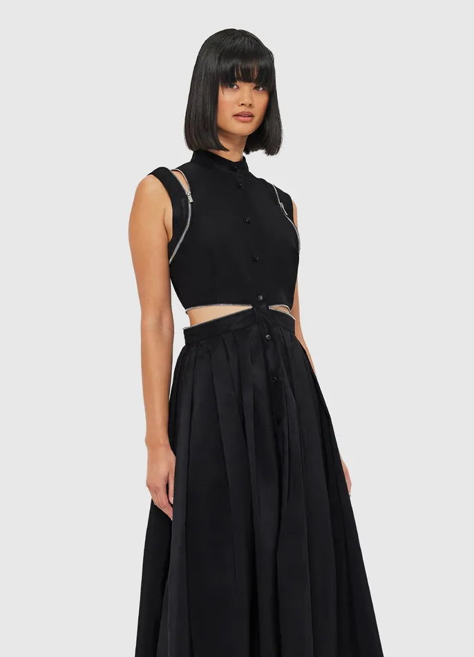 Dresses and Jumpsuits Edie Midi Dress 8211 Ebony LEO LIN Women