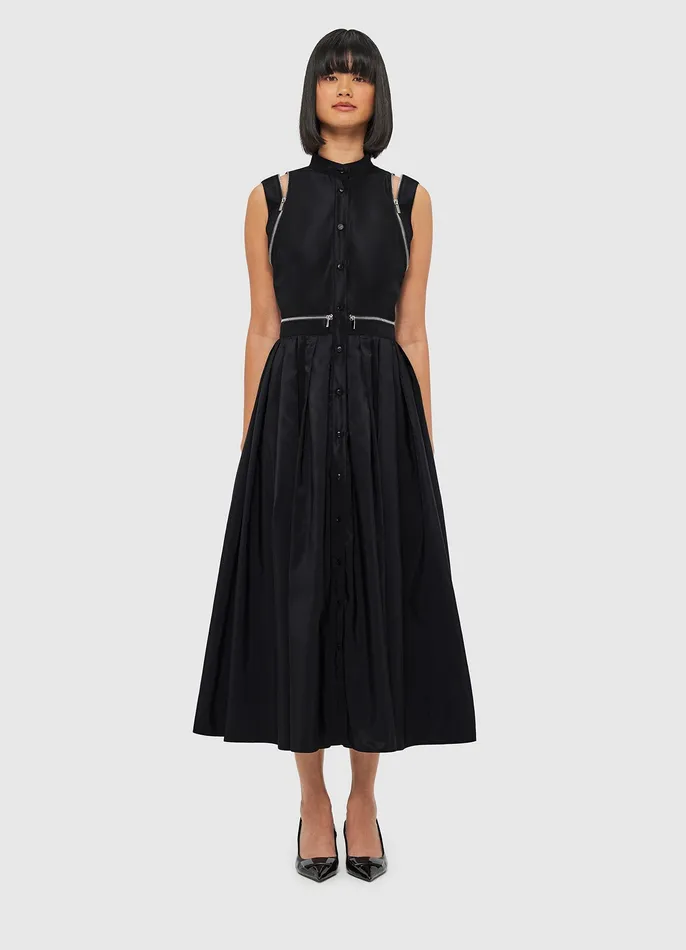 Dresses and Jumpsuits Edie Midi Dress 8211 Ebony LEO LIN Women