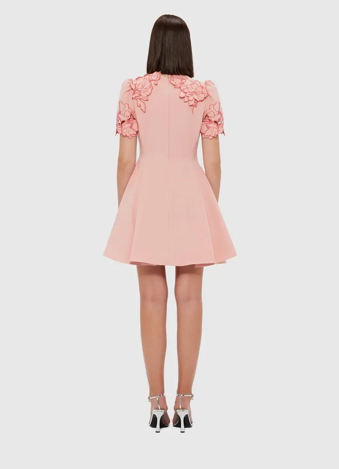Dresses and Jumpsuits LEO LIN Women Elyse Appliqu Short Sleeve Mini Dress 8211 Light Rose