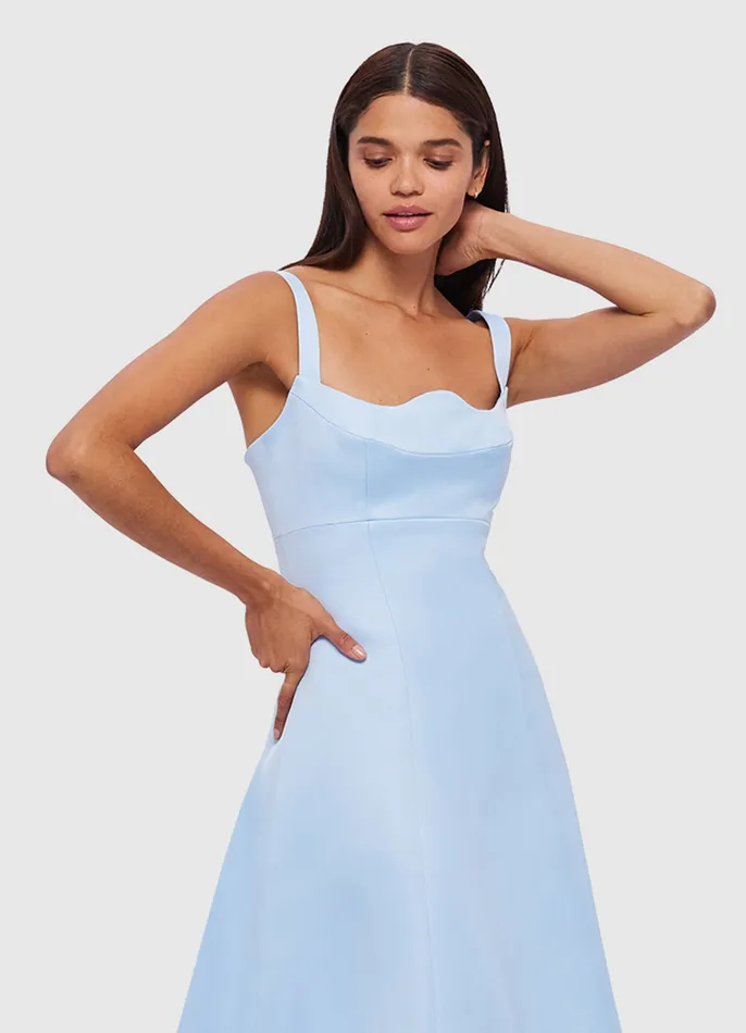 Dresses and Jumpsuits LEO LIN Women Odette Midi Dress 8211 Sky Blue