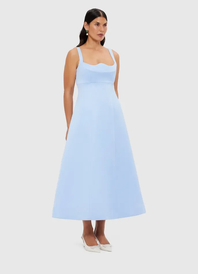 Dresses and Jumpsuits LEO LIN Women Odette Midi Dress 8211 Sky Blue