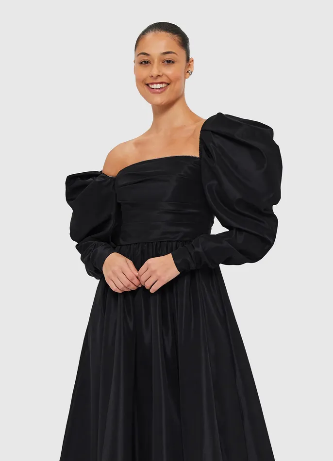 Dresses and Jumpsuits Madison Bustier Midi Dress 8211 Ebony 8211 LEO LIN Women