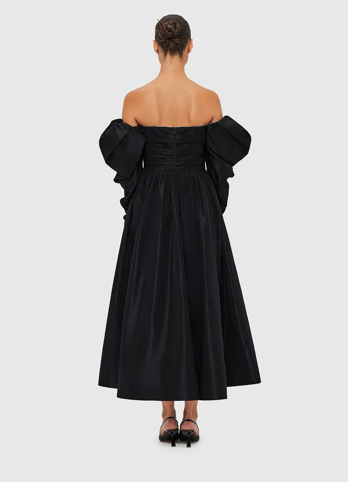 Dresses and Jumpsuits Madison Bustier Midi Dress 8211 Ebony 8211 LEO LIN Women