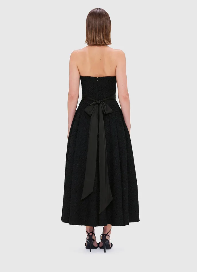 Dresses and Jumpsuits Women Angelica Tweed Bustier Maxi Dress 8211 Ebony LEO LIN
