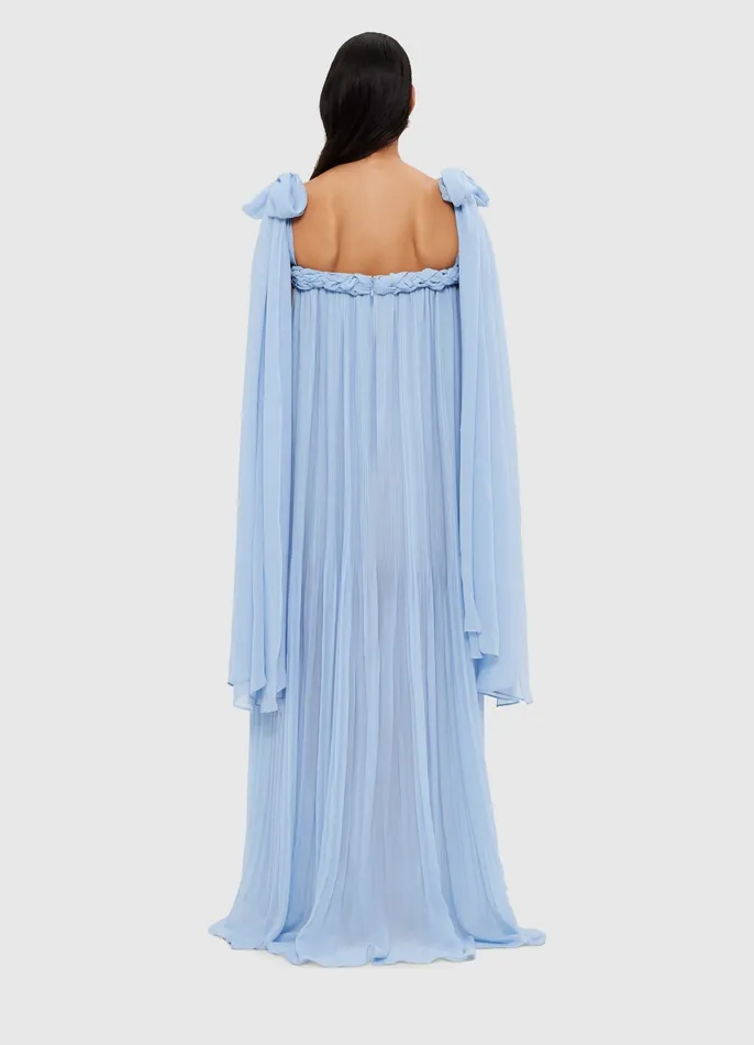 Dresses and Jumpsuits Women Camilla Draped Floor Length Dress 8211 Sky Blue LEO LIN
