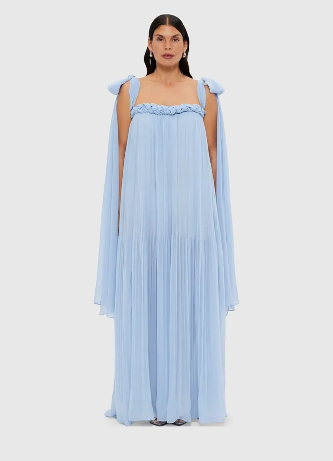 Dresses and Jumpsuits Women Camilla Draped Floor Length Dress 8211 Sky Blue LEO LIN