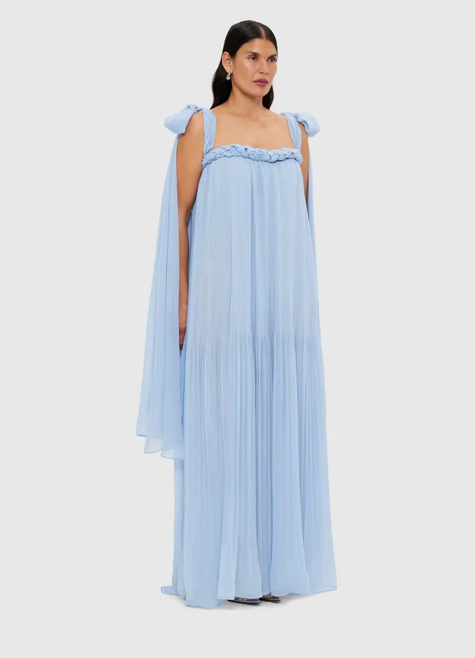 Dresses and Jumpsuits Women Camilla Draped Floor Length Dress 8211 Sky Blue LEO LIN
