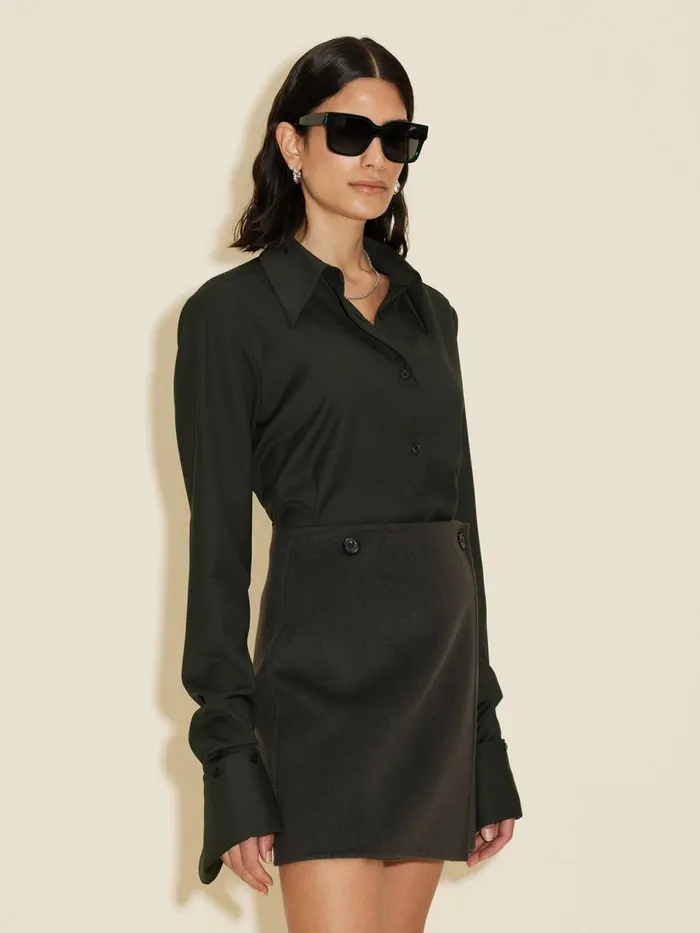 Dresses and Skirts Women Holzweiler Erina Wool Skirt Dk Green