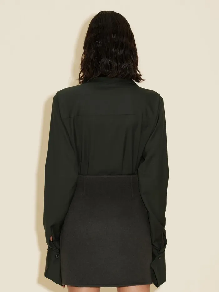 Dresses and Skirts Women Holzweiler Erina Wool Skirt Dk Green