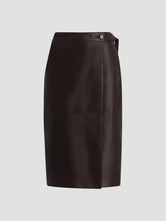 Dresses and Skirts Women Holzweiler Gabriela Leather Skirt Dk Brown