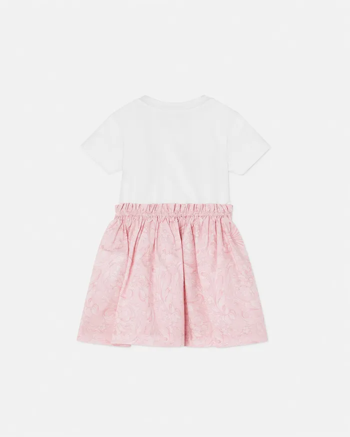Dresses Kids Versace Barocco Baby TShirt Dress Light Pink